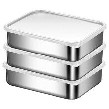 EdelstahlbehäLter Zur Lebensmittelaufbewahrung, Bento-Box-BehäLter Zur Lebensmittelaufbewahrung, Auslaufsicherer Silikondeckel, SpüLmaschinenfest