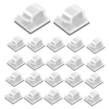100 Pc Outdoor Light Clips for String Lights Self Adhesive Cable Hooks Wire Clips Hooks Cord Organizer Holder White