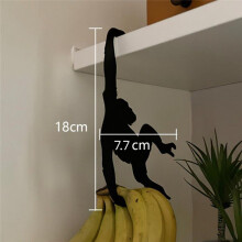 Kitchen Wall Door Metal Hook Key Hanger Cat Tail Monkey Shaped Decor Holder Clothes Storage Rack Seamless Hook Tool