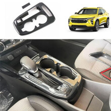 Car Center Console Gear Shift Panel Cover Trim for Trax Seeker 2023 2024 Accessories (ABS Carbon Fiber)