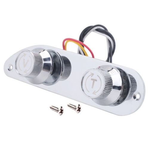 Platine de Commande Chromée pour Aile Authentique 51 P Guitare Basse