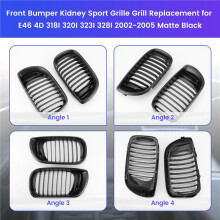 FrontstoßStange Nieren Sport KüHlergrill Grill Ersatz für E46 4D 318I 320I 323I 328I 2002-2005 Mattschwarz