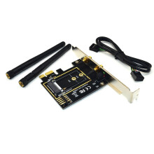 M.2 Wifi Adapter M2 Ngff Key A-E to  Pci Express Wifi Raiser PCI-E 1X NGFF Wireless Support  Pcie Network Card A