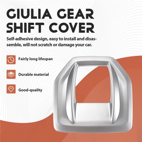 Car Gear Paddle Panel Cover Trim per  Giulia Stelvio 2017-2019 Center Console Gear Shift Decoration Frame 2