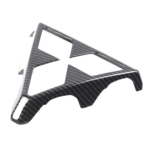 for  Eclipse  2018 2019 Car Front Grill Centre Logo Frame Central Panel Cover Trim Sticker,Carbon Fiber 1