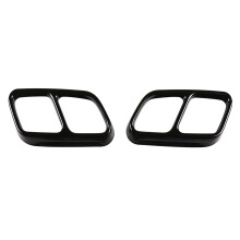 for - CLS W218 2012-2017 Stainless Steel Black Exhaust Pipe Tube Cover Stickers Car Accessories