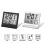 Electronic Folding LCD Digital Alarm Clock Desktop Temperature Hygrometer Clock Weather Station Desk Table Clock Black 3
