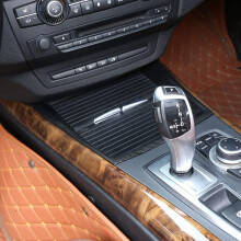 Carbon Fiber Car Center Console Cup Holder Strip Trim For- X5 E70 X6 E71 2008-2013
