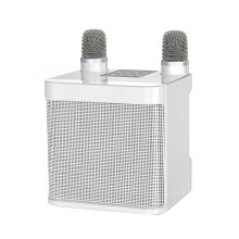 KD-203 Karaoke-Set Karaoke-Lautsprecher Kabellos Dual-Mikrofon Lautsprecher Mikrofon-Maschine Weiß