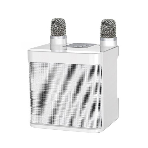 KD-203 Karaoke Set Karaoke Speaker Wireless  Dual Microphone Speaker Microphone Machine White