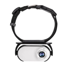 Pet Collar Camera for Pet Camera and Monitor with Wide Angle Lens, Portable Stabilized Sports Body Camera White