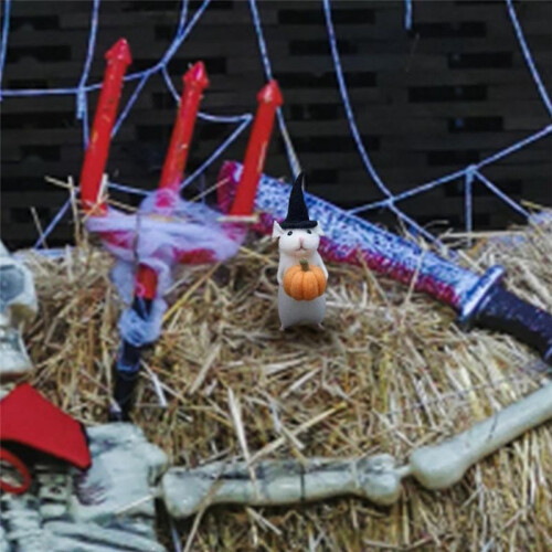 Mouse Decorations, Cute  Mouse Figurines for Halloween Decorations, Handmade Needle  Decorations 2