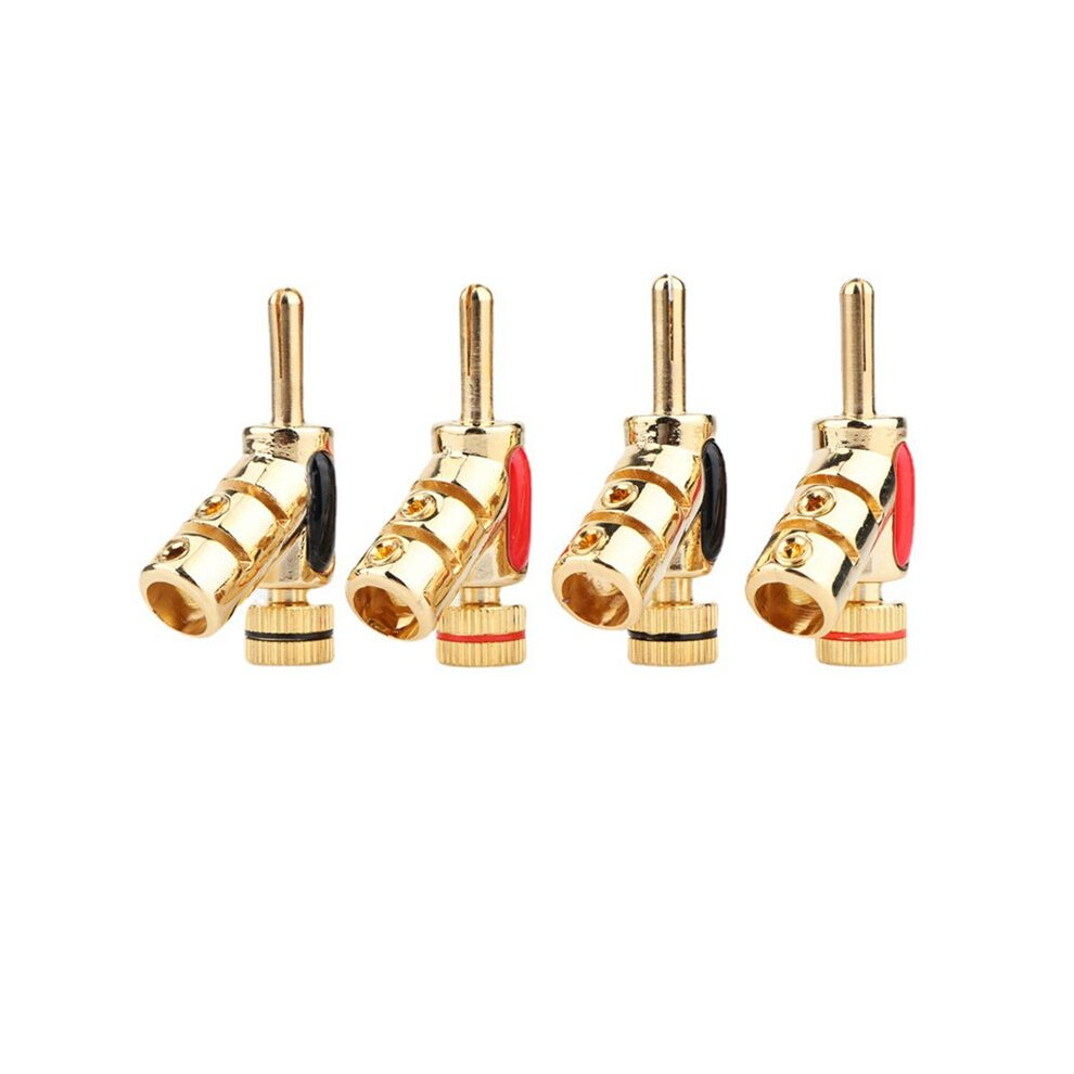 Photos - Power Tool Accessory 4PCS Banana Plug Copper Gold Plated Y-Shaped Speaker Cable Plug Locking Banana Plug Connector HIFI Jack Audio Adapter