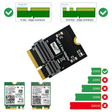 M.2 NGFF E-Key To E- Key Convert Adapter Card för AX200/201/210 WiFi-Kort Vertikal Installation