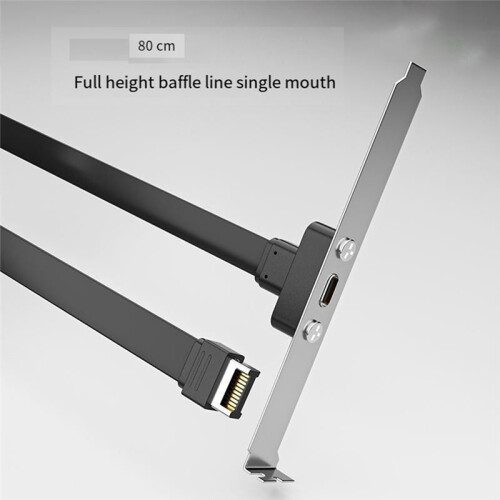 USB3.1 Baffle Cable 19PIN/TYPE-E to TYPE-C Front C  Chassis PCI Bit 10Gbps Short Flat Cable 50cm 2