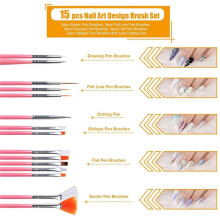 Nail Pen Stamp Nail Art Tool with Nail Painting Brushes, Nail Dotting Tool,Nail Foil,Manicure Tape,Rhinestones for Nails