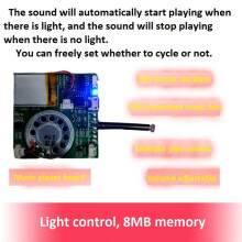 Module de Musique D'Enregistrement USB Module de Son Enregistrable MP3 DIY Module de Son Téléchargeable USB, Contrôle de la Lumière