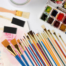Set di Pennelli, Set di Pennelli Professionali Pennelli per Artisti Pennelli In Spugna e Schiuma per Adulti Bambini Pittura per Artisti