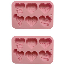 Love Heart Chocolate Silicone Mold Candy Biscuit Mould Love Ice Tray Baking Tool Gift Love Fondant Cake Candle Mold