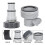Pool Hose Adapter with Clamp Washer 2 Types Conversion Connector Replacement Pool Hose Adapter for  Threaded 3