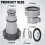 Pool Hose Adapter with Clamp Washer 2 Types Conversion Connector Replacement Pool Hose Adapter for  Threaded 7