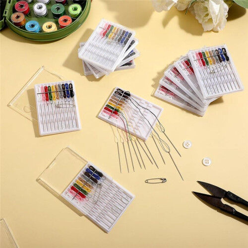12 Boxes Sewing Kit  Sewing Kit Quick Fix Sewing Kit Travel Emergency Sewing Kit Pre Threaded Needle and Thread Kit