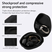 Estuche Rígido de Viaje de EVA para Auriculares , Funda para Bolsa de Almacenamiento para WH-CH720N WH-CH520N WH-1000XM4 Auriculares (B)