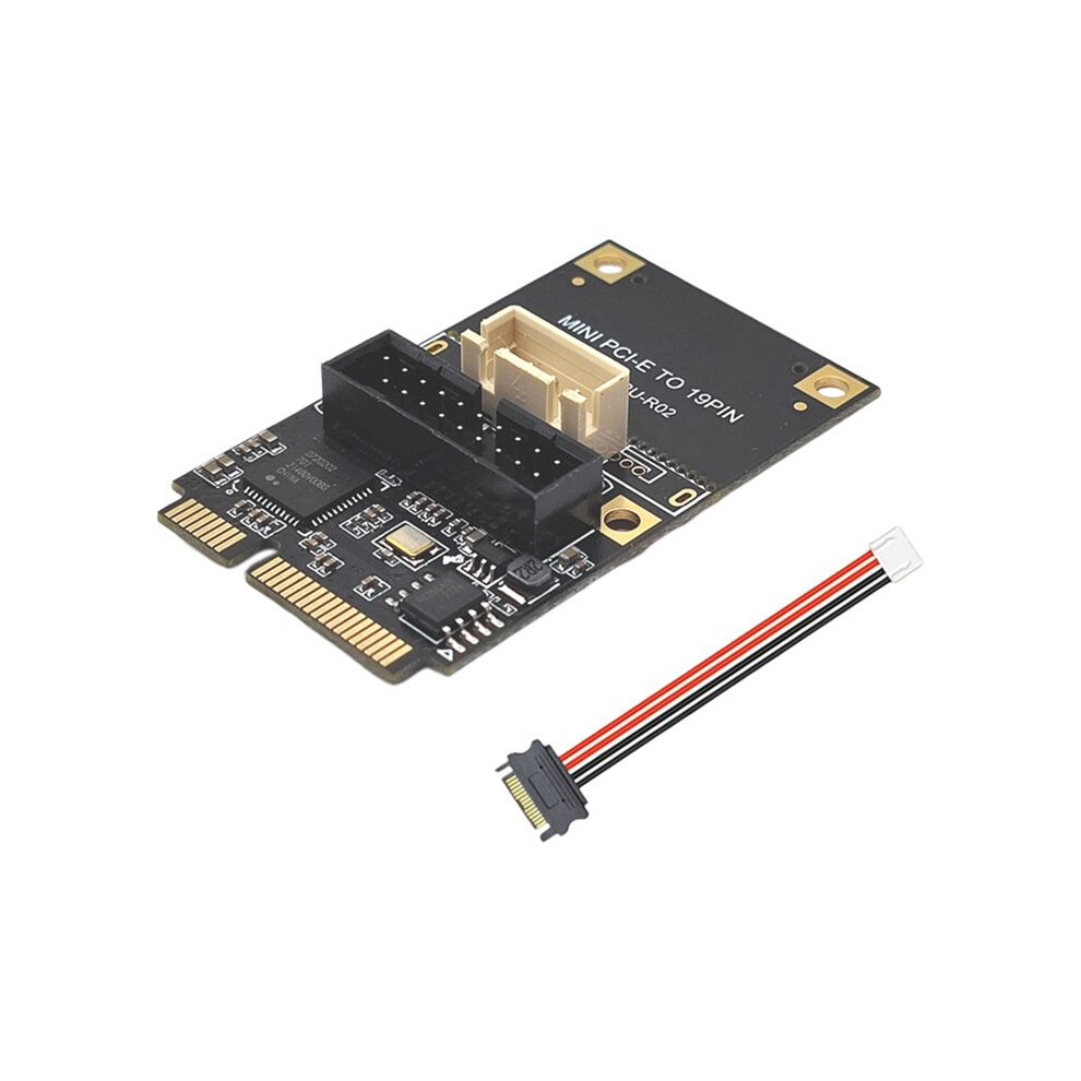 Pcie To 19Pin 2Port Usb3.0 Adapter Expansion Card Riser Pci Express To Usb 3.0 5Gbps Converter Board 6031399414646