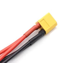 XT60 Paralleler Batterieanschluss 1 Stecker auf 2 Buchsen, Doppelverlängerungs-Y-Splitter 14AWG Silikondraht für RC-Batterie