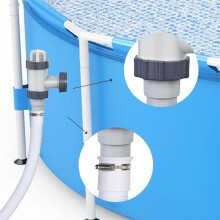 Adaptateur de Tuyau de Piscine avec Rondelle de Serrage, 2 Types de Connecteur de Conversion, Adaptateur de Tuyau de Piscine de Remplacement pour