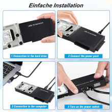 Adaptateur Adaptateur USB 3.2 et IDE, Adaptateur de Disque Dur USB pour Disque Dur 2,5 Pouces et 3,5 Pouces et Disque Dur IDE, Prise UE