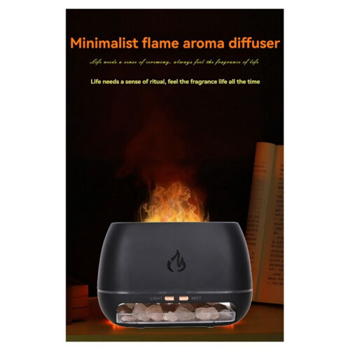 Rock Scent Diffuser Rock Lamp USB Air Humidifier 3D Flame Diffuser Essential Oils Diffuser Aromatherapy Air Freshener 2