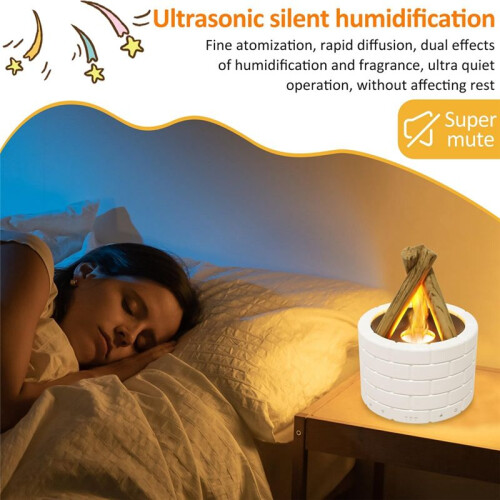 Simulation Flame Diffuser Campfire Humidifier Diffuser Fragrance Office Home Flame Humidifier Aromatherapy Machine 1