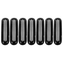 7 Pièces de Protection Anti-Insectes pour Calandre Avant de Voiture à Clipser pour JK JKU 2007-2015 Garniture Extérieure