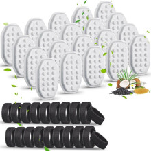 Filters voor Kattenfonteinen - Vervangende Filters voor Kattenfonteinen voor 3,2 L/108 Oz Verstelbare Waterstroom Drinkfonteinen voor Huisdieren