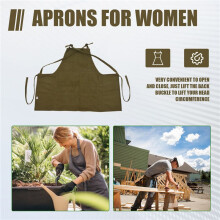 KüNstler Leinwand SchüRze mit Taschen Malerei SchüRze Maler Verstellbare UmhäNgeband Taille Krawatten Gartenarbeit Gewachste SchüRzen für Frauen