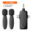 3 in 1 Wireless Lapel Microphone Compatible with Cameras Laptops Smartphone Wireless Lavalier Microphone 2