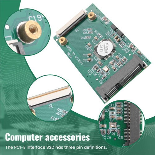 Msata Pci-E Ssd para 40 Pinos 1.8 Polegadas Zif/Ce CartãO Conversor para   para  para  Zif Disco RíGido 2