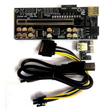 VER018 PRO PCI-E Riser Card USB 3.0 Cable 018  PCI Express 1X To 16X Extender PCIe Adapter for BTC Mining(Black)