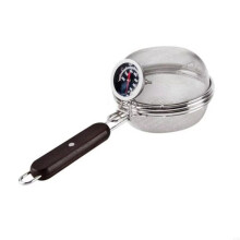 Stainless Steel Coffee Roaster with Thermometer, Home Use, Open Fire Compatible, Wire Mesh Coffee Bean Roasting Net