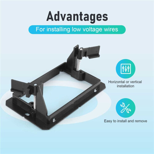 12 Pcs Single Gang (1-Gang) Low Voltage Wallplate Mounting Bracket - Black 2