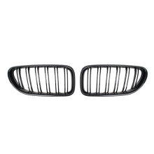 Pour F06 F12 F13 Série 6 M6 Style 2012-2017 Grilles Avant en Fibre de Carbone + Noir Brillant