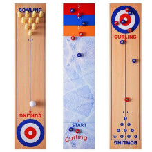 3-in-1-Tisch-Shuffleboard-Spiel, Curling-Bowling, Tischspiele für die Party zu Hause, Geschenk für Kinder und Erwachsene