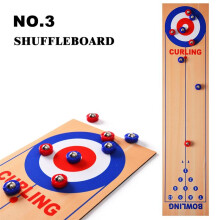 3 In 1 Tavolo Shuffleboard Gioco Curling Bowling Giochi da Tavolo per Casa Festa Regalo per Bambini e Adulti