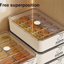 Capacity Underwear Storage Box with Dustproof Cover, Bedroom Socks Organizer, Space-Saving Drawer Divider for Clothes