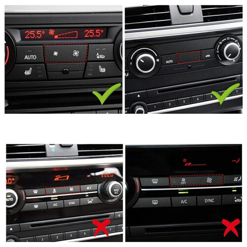 Car A/C Control Panel Fan Speed Button Key for  1 3 X1 X3 Series E81 E82 E87 E88 E84 E90 E91 E92 E93 F25