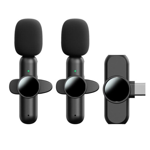 Wireless Lavalier Microphones Plug and  Noise Reduction Auto Sync Lapel Mic Live Stream,Vloggers,Interview