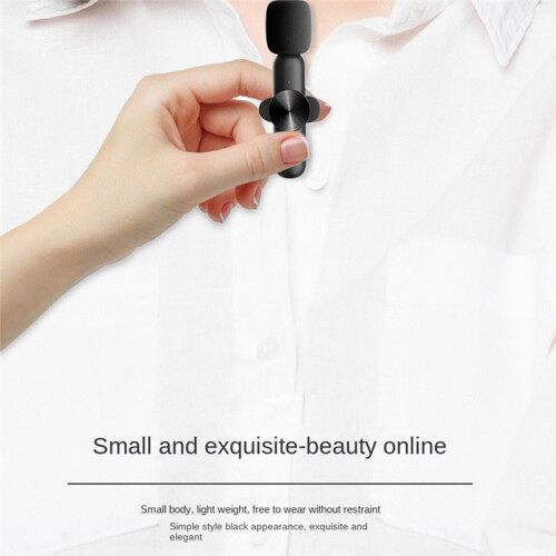 Wireless Lavalier Microphones Plug and  Noise Reduction Auto Sync Lapel Mic Live Stream,Vloggers,Interview 2