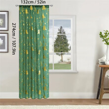 2 Cortinas Navideñas Festivas con Estampado de Copos de Nieve para Sala de Estar, 52 Pulgadas W X 107.9 Pulgadas L