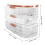 3-Schicht-Eierbox zum Rollen, 12-Eier, transparent, 8x12x4cm 2